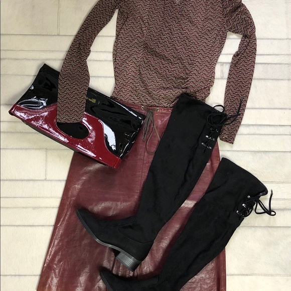 Sandwich V-Neck Pullover XS - Multi-Color Faux Wrap - Picture 6 of 8